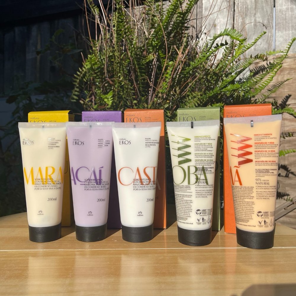 Natura EKOS CASTANHA,MARACUJA,TUKUMA,ACAI,ANDIROBA Body Lotion 200mil New